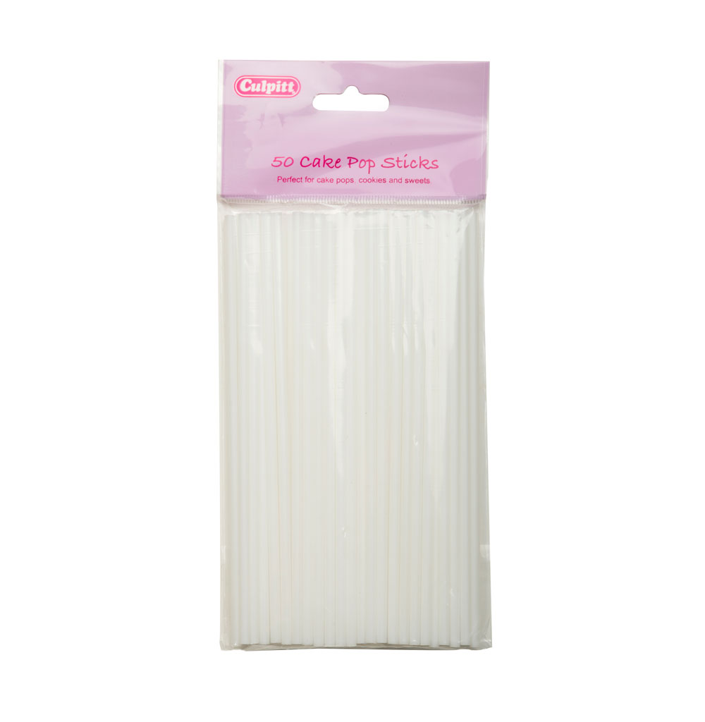 White Cake Pop Sticks Pack Of 50