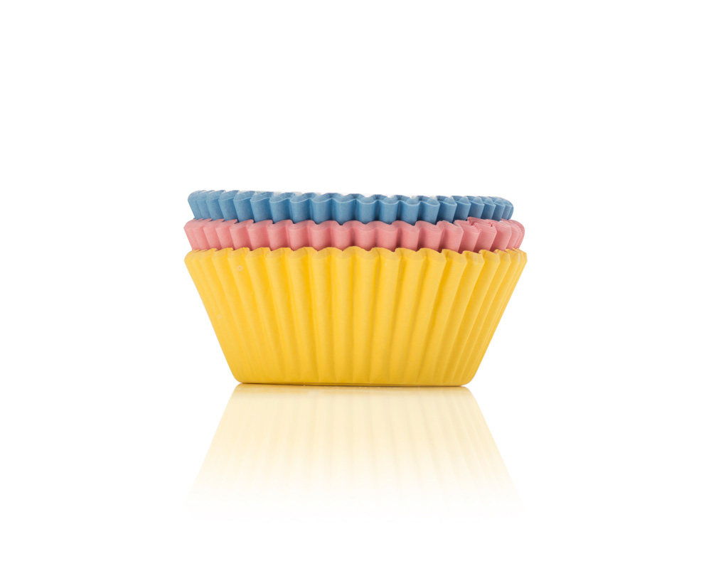 Pastel coloured cupcake cases